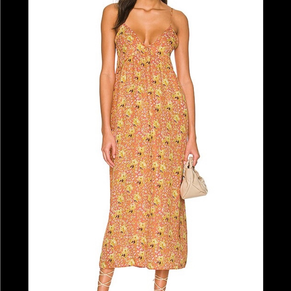 Resa Floral Orange/yellow Maxi Dress